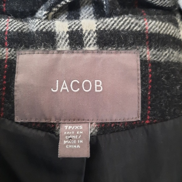 Jacob Wool Blend plaid peacoat, size xs - Picture 2 of 10